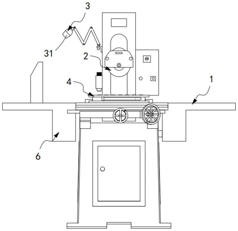 Cooling liquid treatment process for four-shaft grinding machine for machining of milling cutter