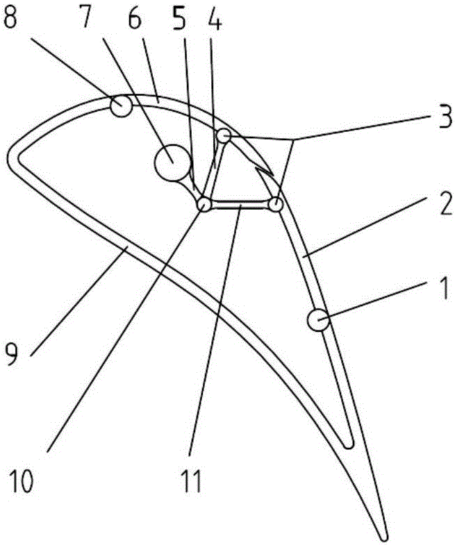 Turbine guide vane, turbine and aircraft engine