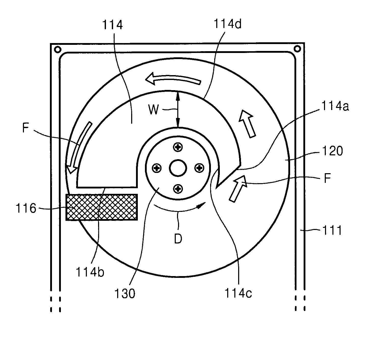 Cover member with air guiding portion and hard disk drive including the cover member