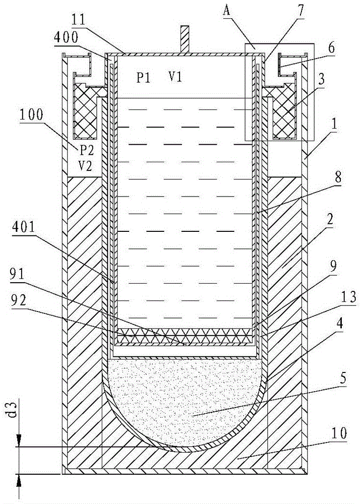 A sodium-sulfur battery