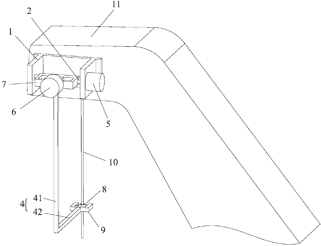 Swing angle measurement apparatus and hoisting machine