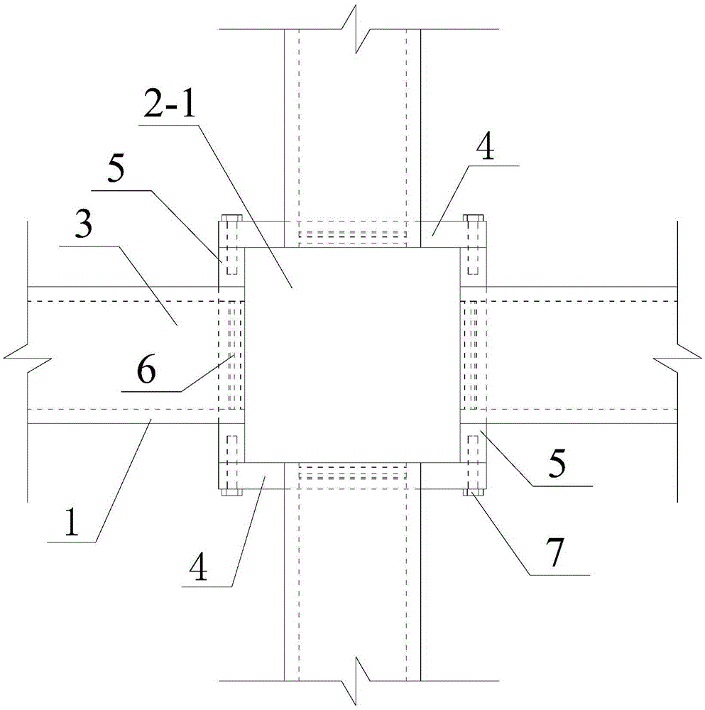 Building anti-continuous collapse reinforcement system and method based on frp fabric