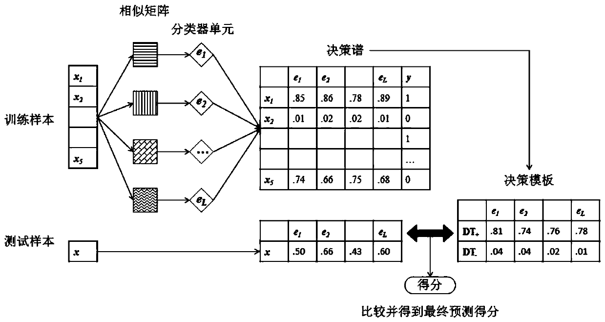 Method and system for predicting drug target protein interaction relationship based on decision template