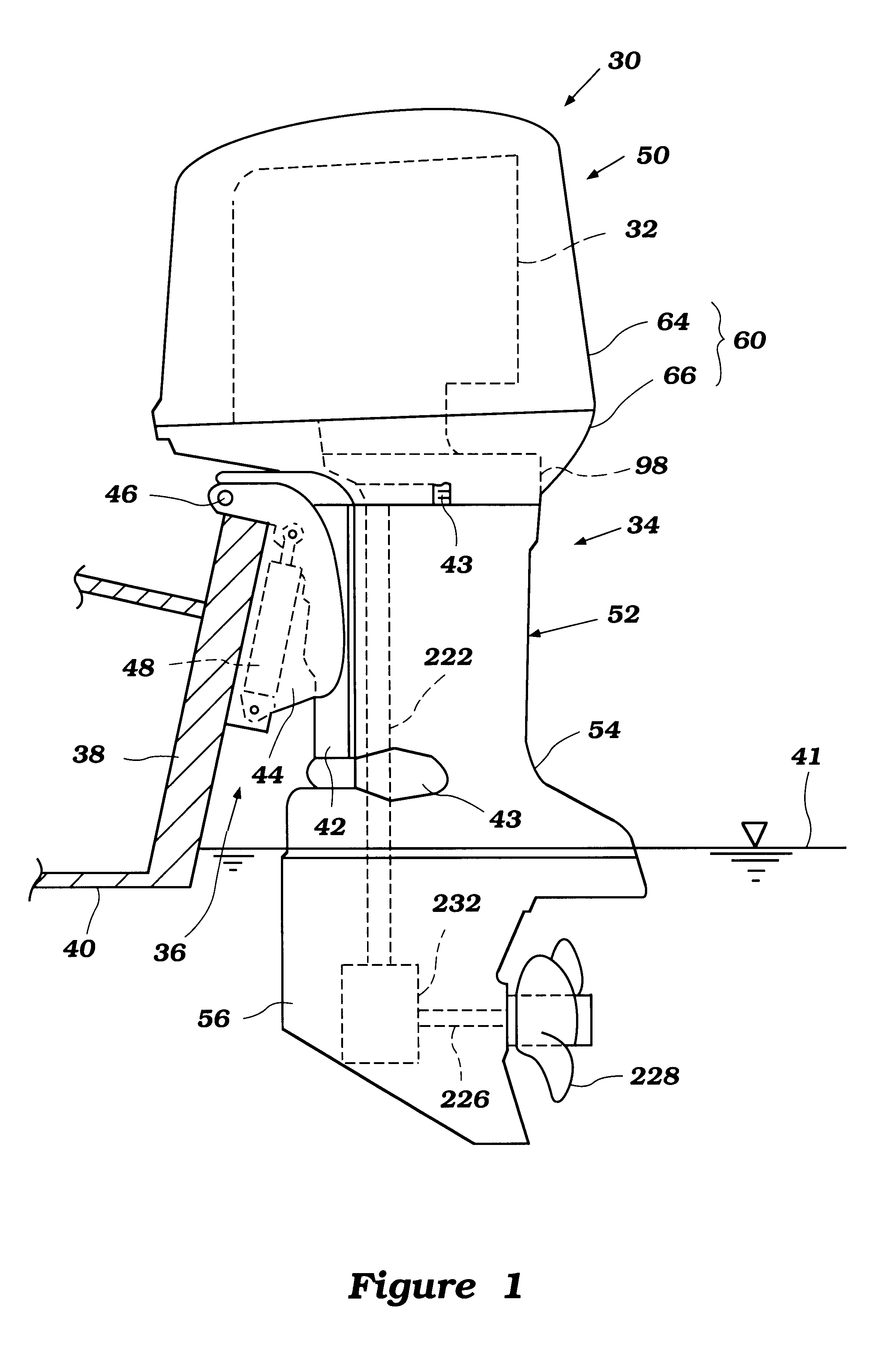 Cowling arrangement for outboard motor