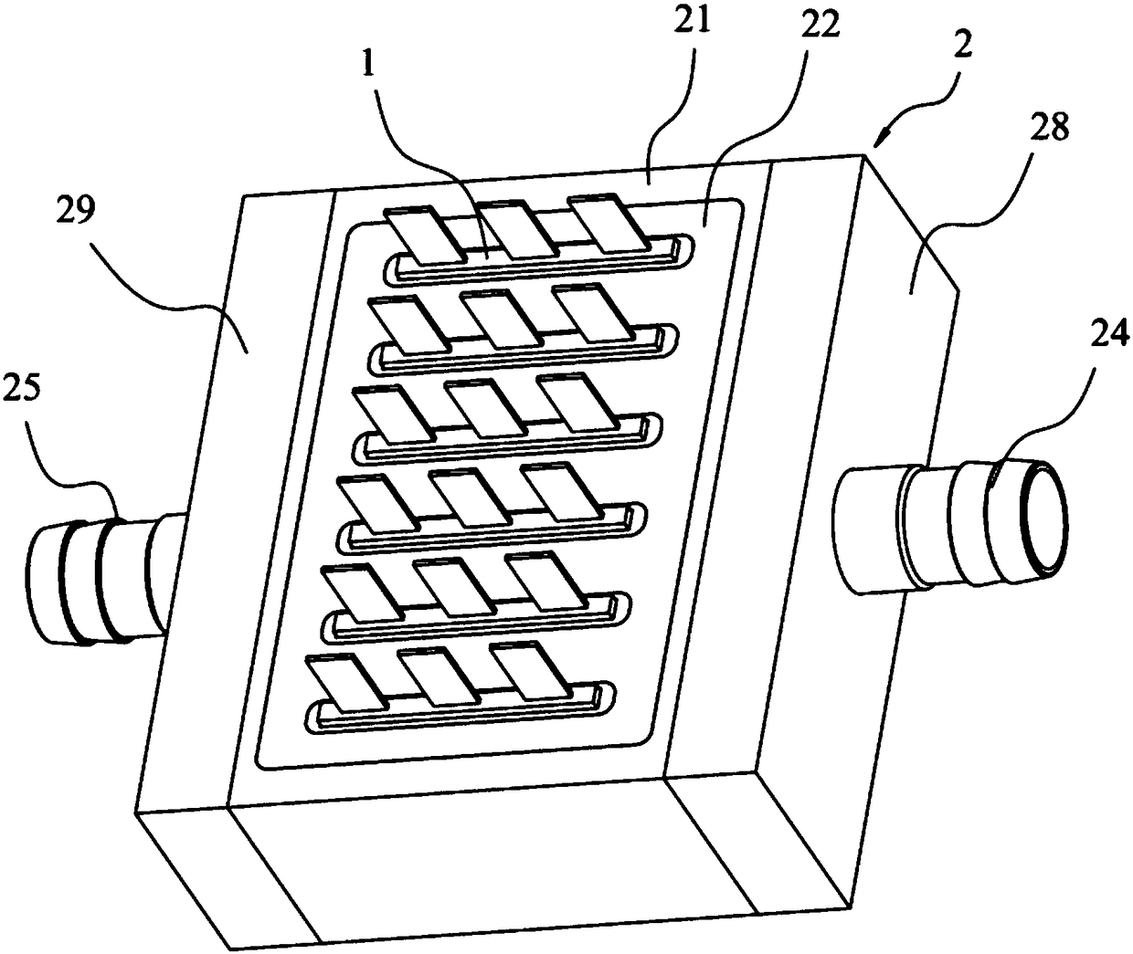 Heat dissipation device and heat dissipation module for power device