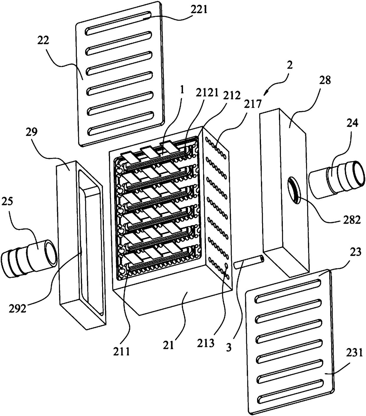 Heat dissipation device and heat dissipation module for power device