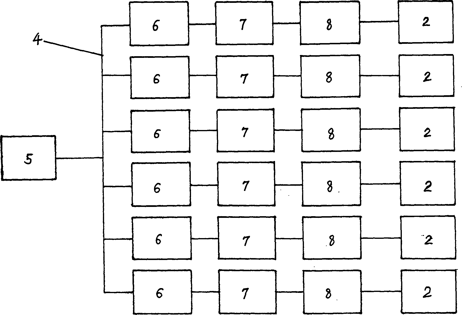 Transducer array for high-intersity focusing ultrasonic tumor treatment