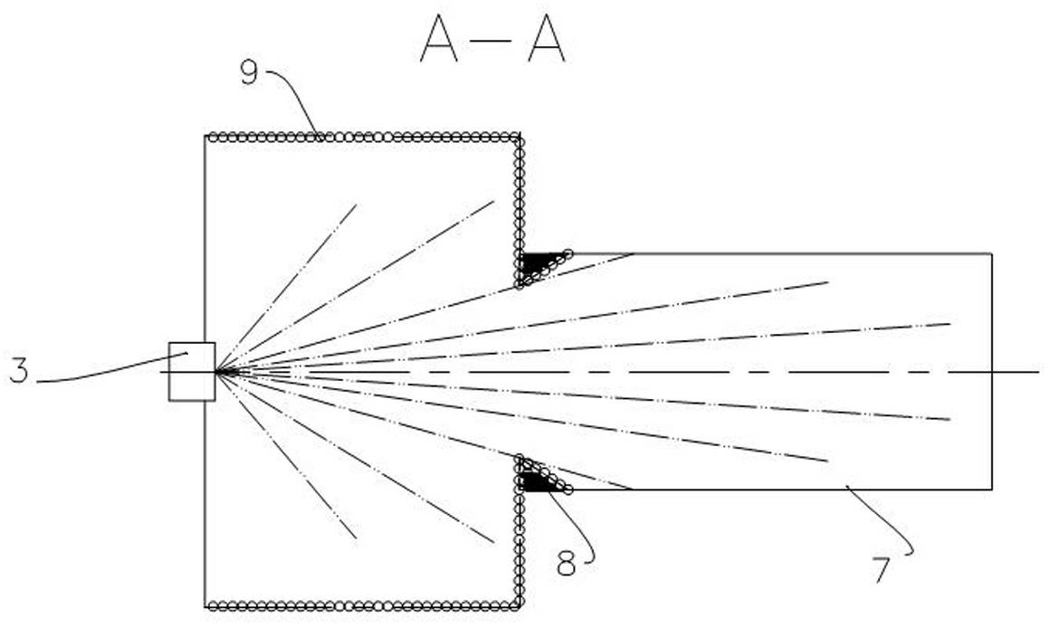 Treatment device of liquid slag