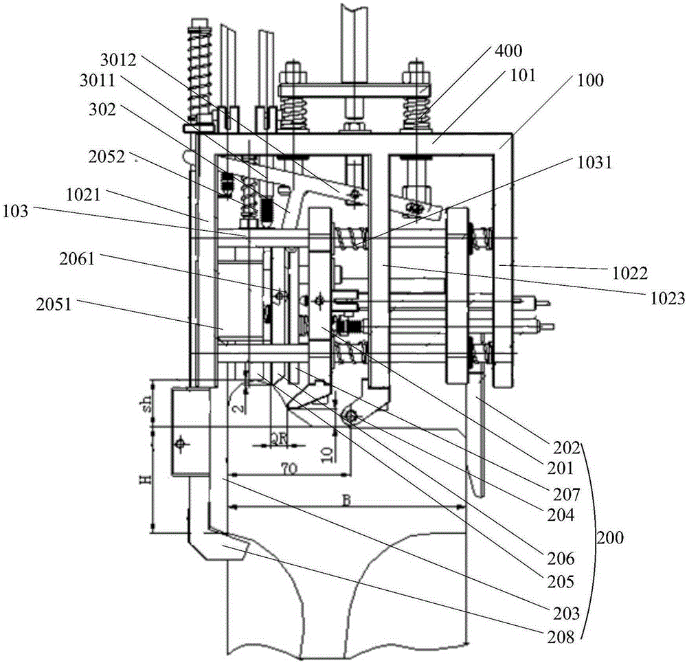 Wheel rim and tread linkage measuring apparatus