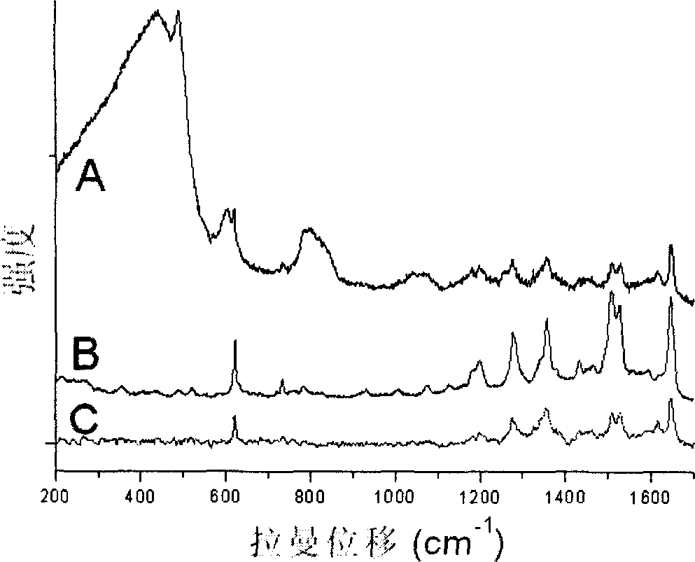 Photon crystal optical-fiber probe sensor based on nano grain surface increasing Raman spectrum