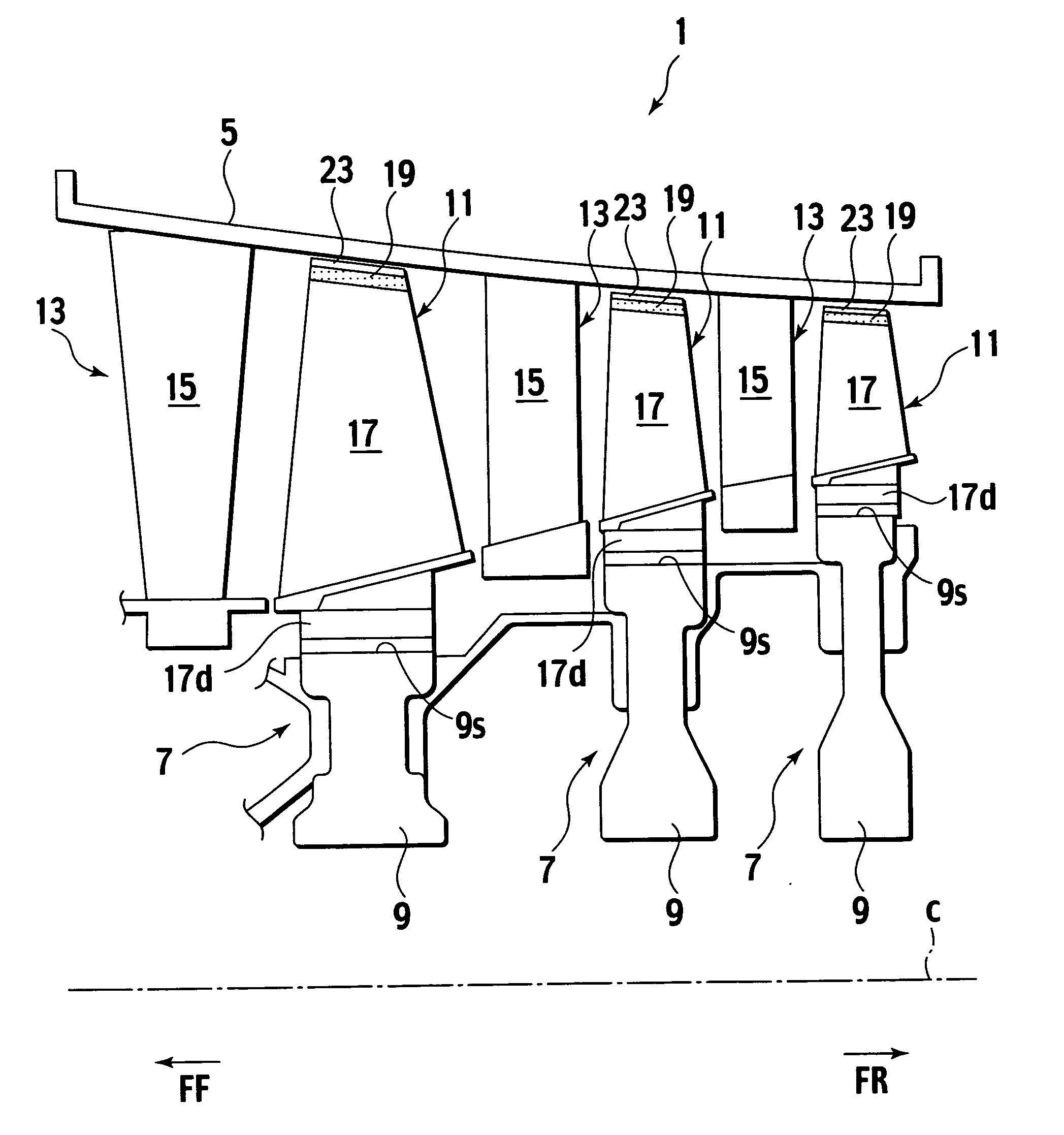 Compressor, titanium-made rotor blade, jet engine and titanium-made rotor blade producing method