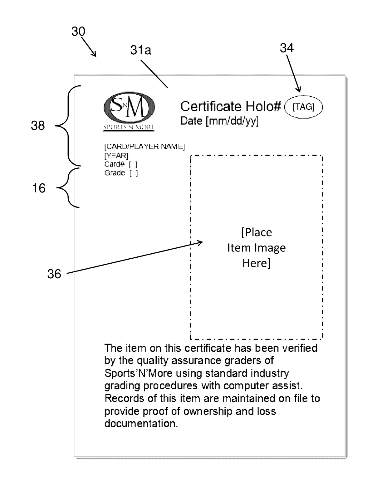 Collectable item condition certification system