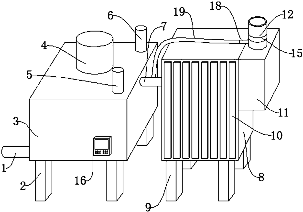 Industrial furnace waste gas treatment apparatus