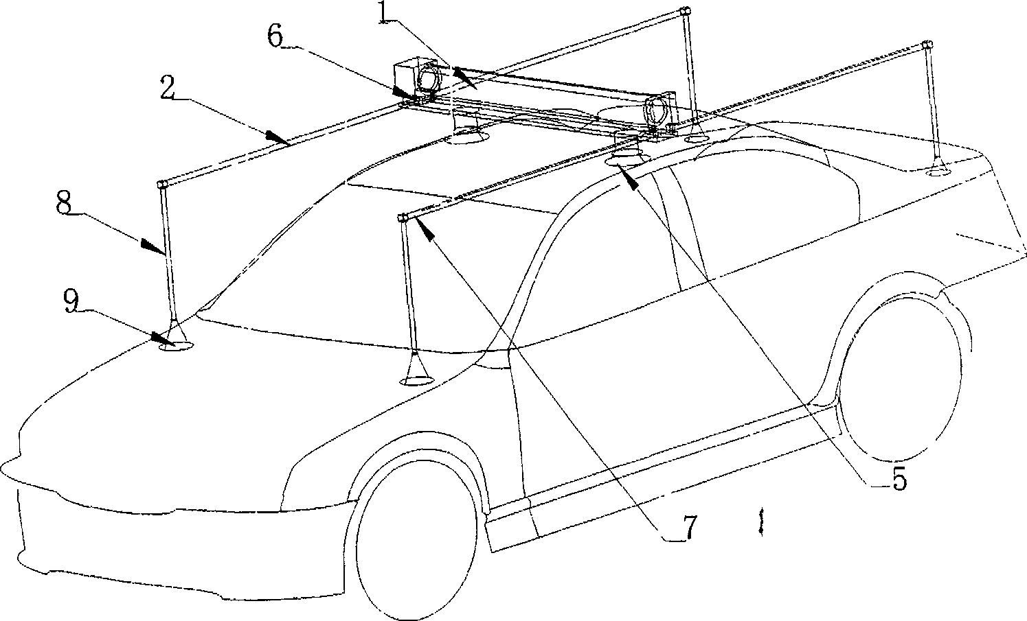 Readily detachable vehicle-mounted type semi-automatic vehicle sun shading device