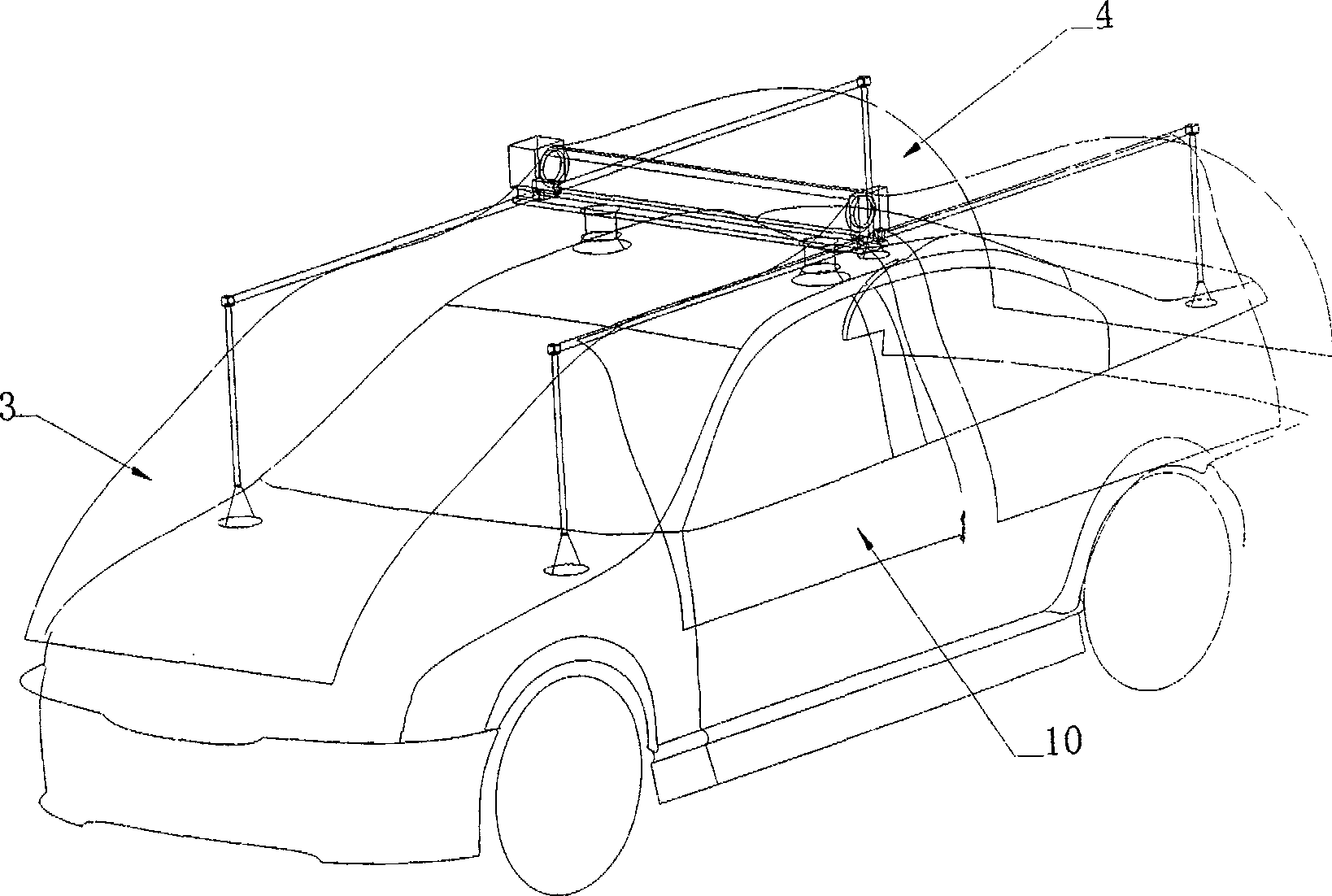 Readily detachable vehicle-mounted type semi-automatic vehicle sun shading device