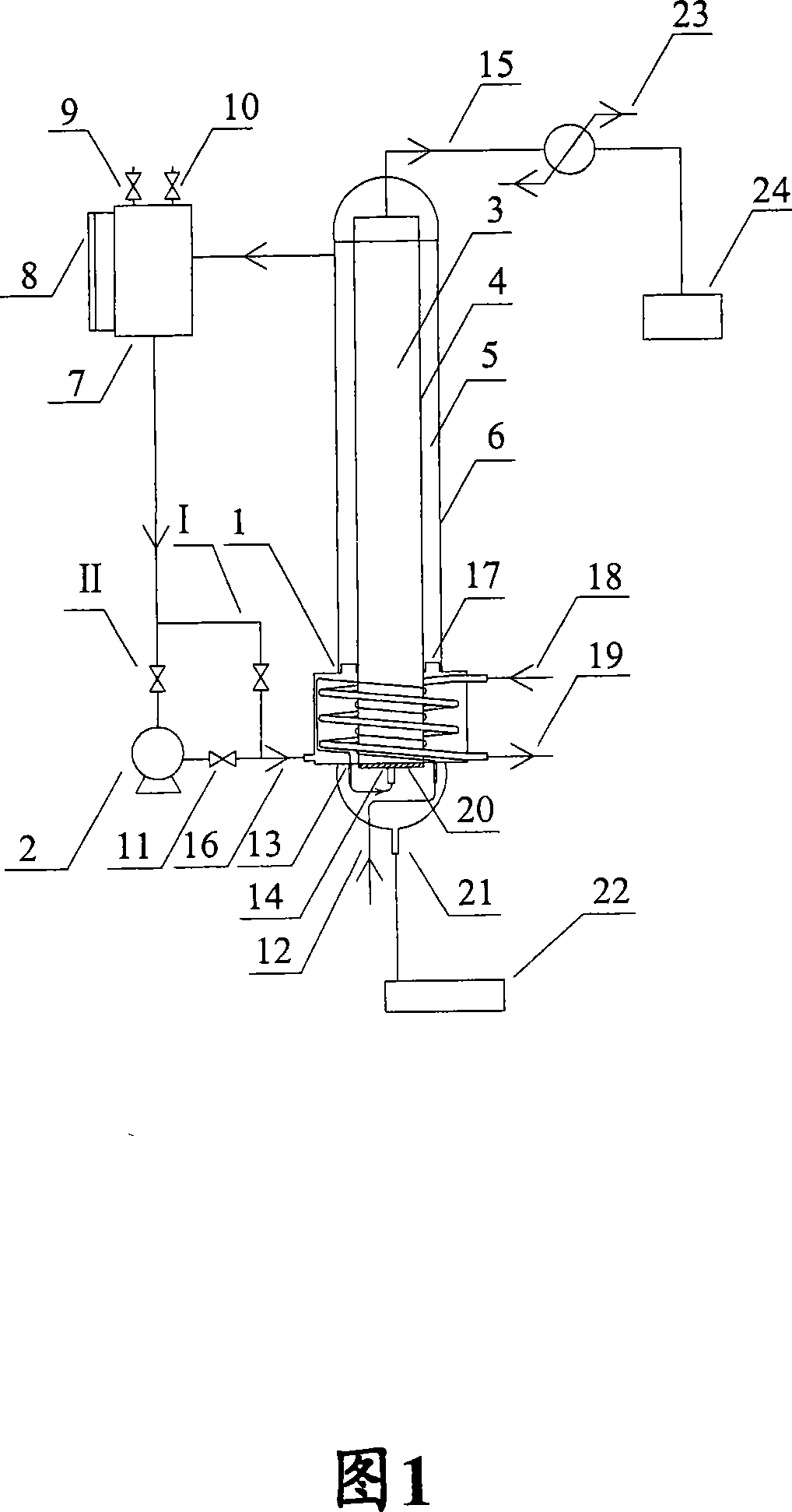 Method for processing strong exothermal reaction using with constant-temperature heat exchanging device