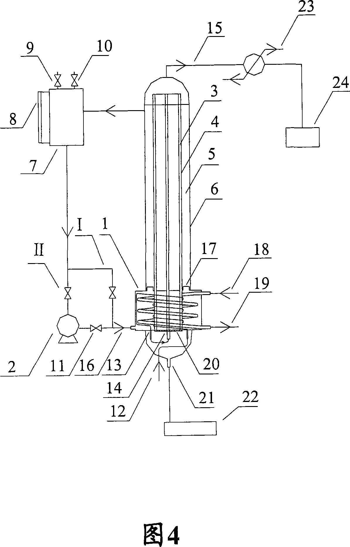 Method for processing strong exothermal reaction using with constant-temperature heat exchanging device