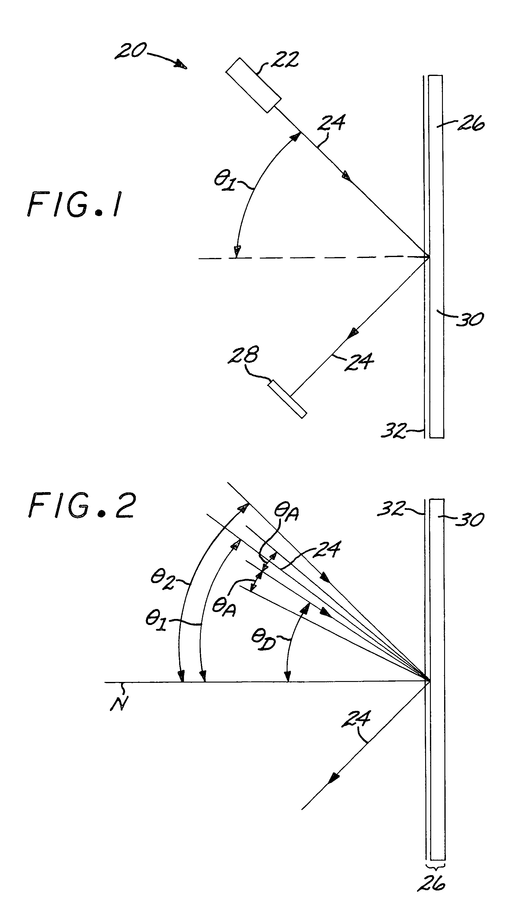 Optical system with reflection-angle-selective mirror