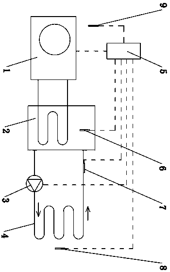 Energy saving control method for adaptive frequency conversion heat pump hot water heating system