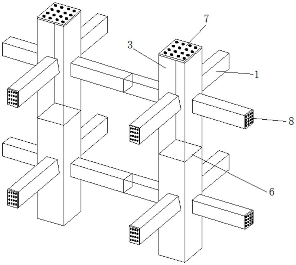 Fiber reinforced concrete frame structure