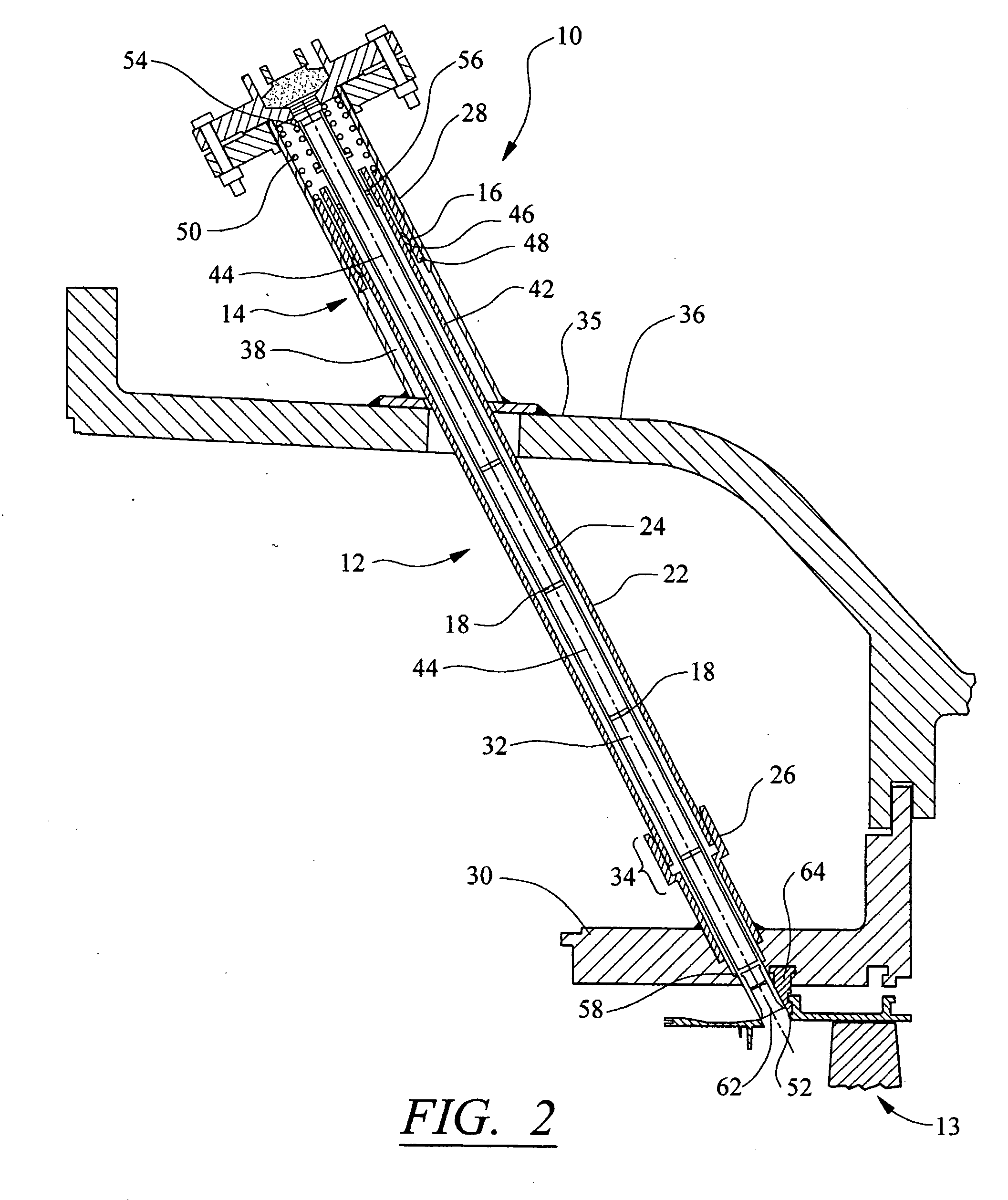 Inspection system for a turbine blade region of a turbine engine