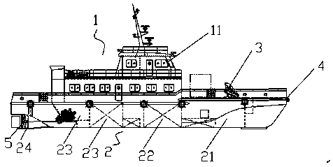 A catamaran for offshore operation and maintenance in the intertidal zone