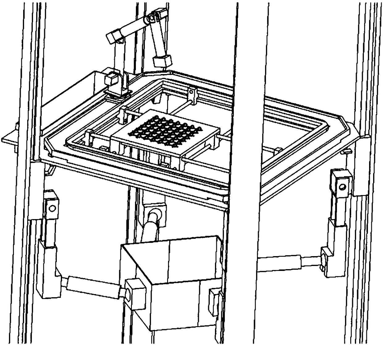 Impact vibration test device of top coal gangue and application of test device