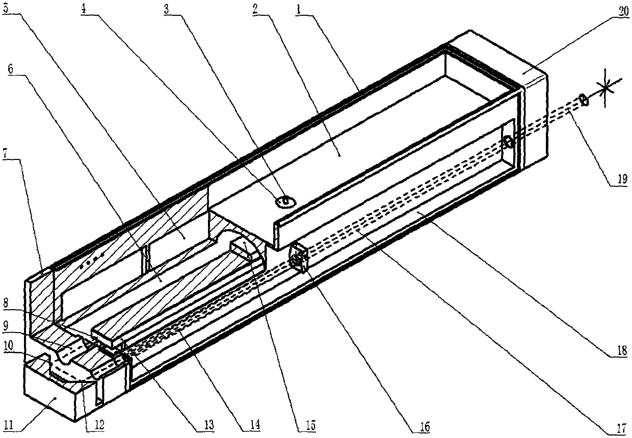 Radio frequency laser with cylindrical surface collimating mirror