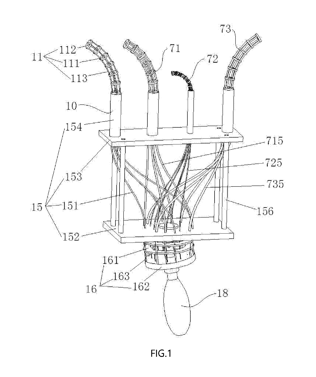 Flexible continuum structure capable of realizing posture feedback