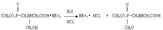 Continuous hydrolysis system for preparing glyphosate by glycine method