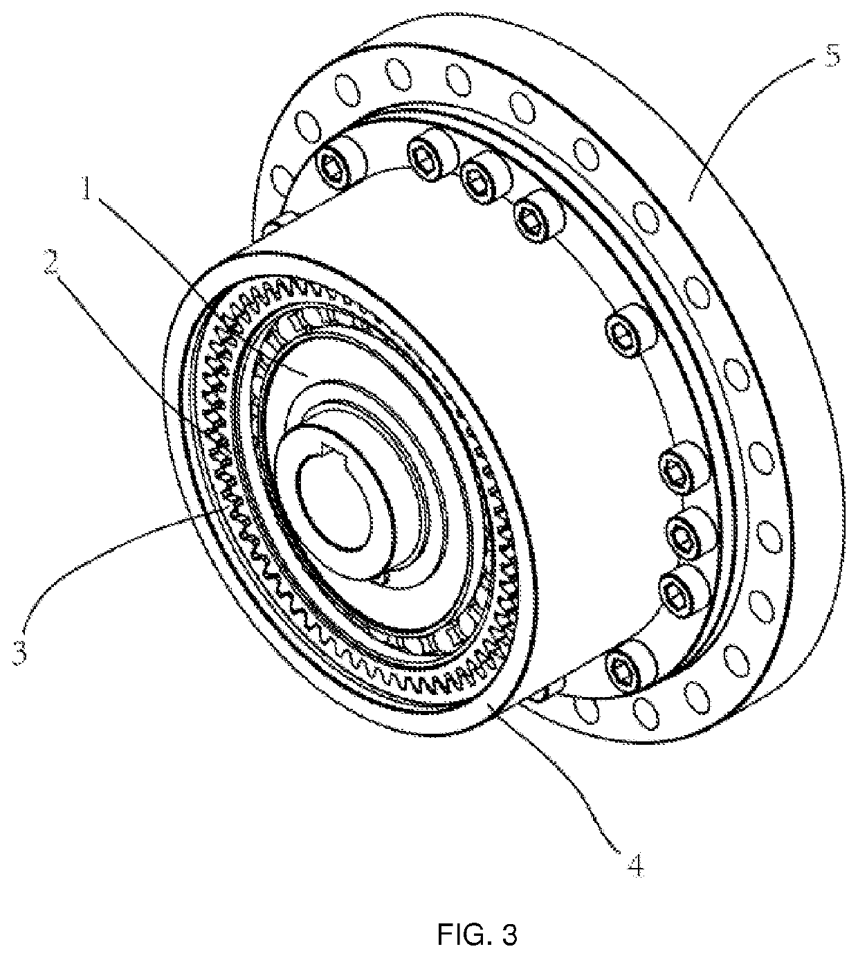 Double-flexspline harmonic reducer with limitable deformation