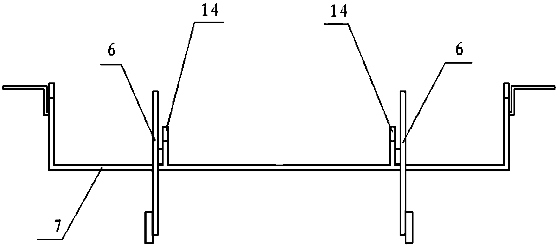 Automobile front baffle device for vehicle-loading tray