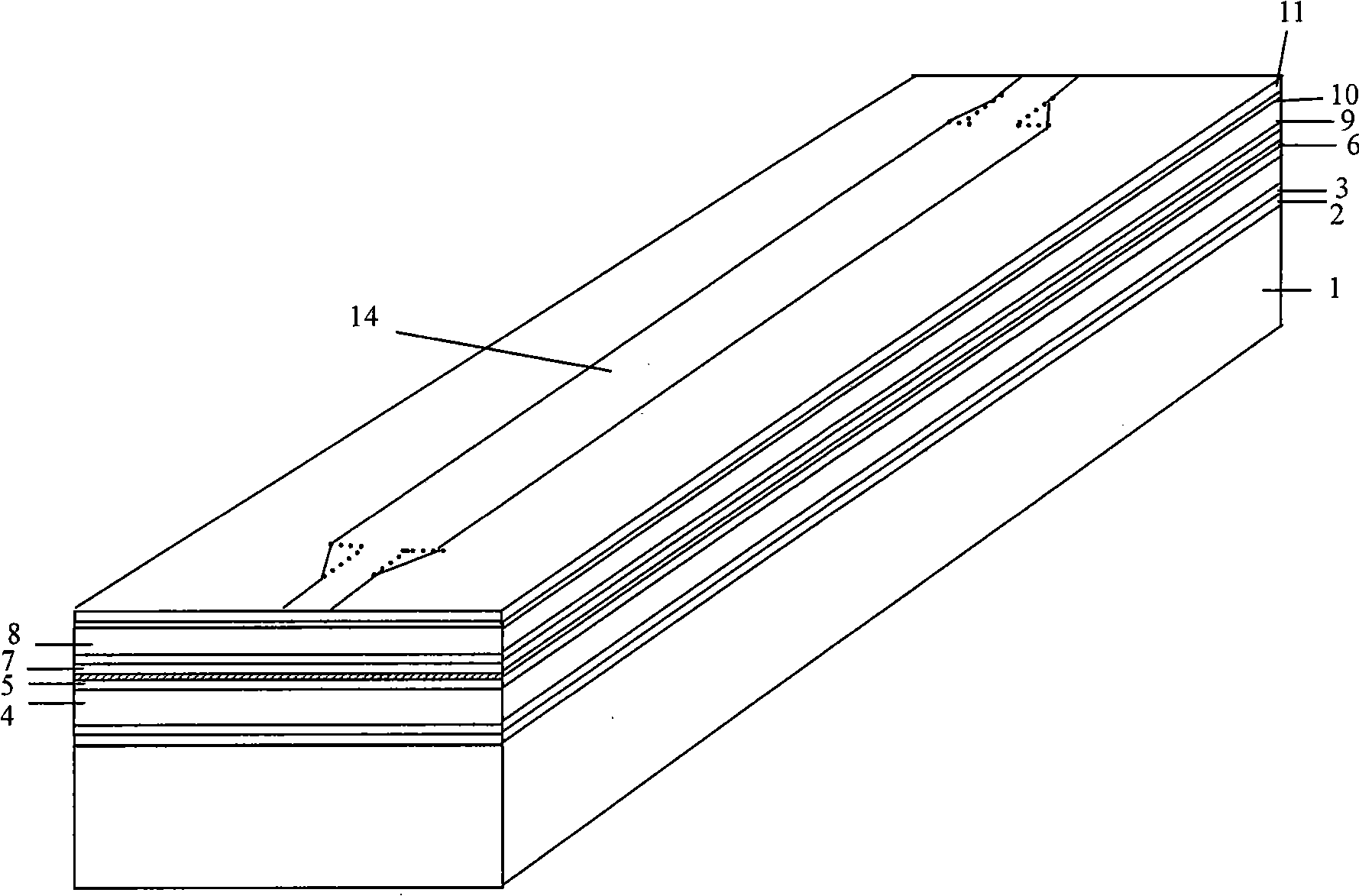 Production method of quantum well edge-emission semiconductor laser