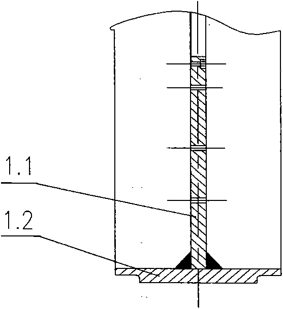 Field repairing method of welding cracks of feeding slip-ring body of large-sized slide mill