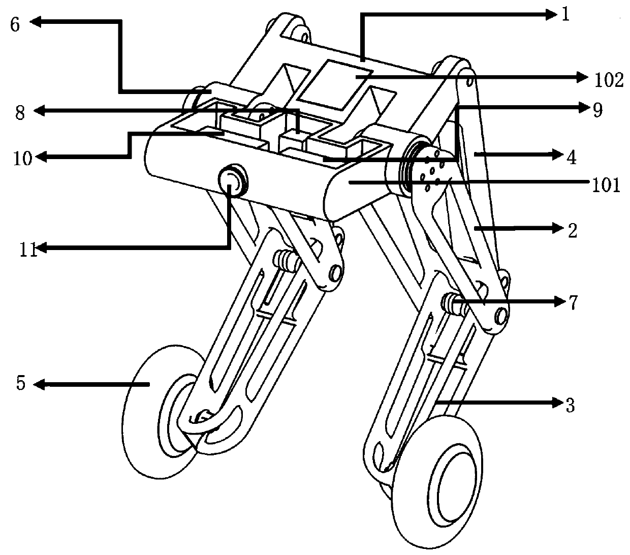 Double-wheel-foot hybrid self-balancing robot