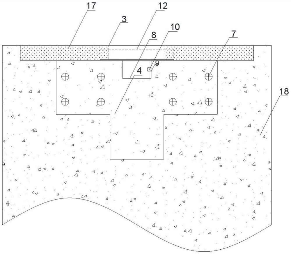 A buried structure and method for preventing cracking of luminous signs on concrete pavement