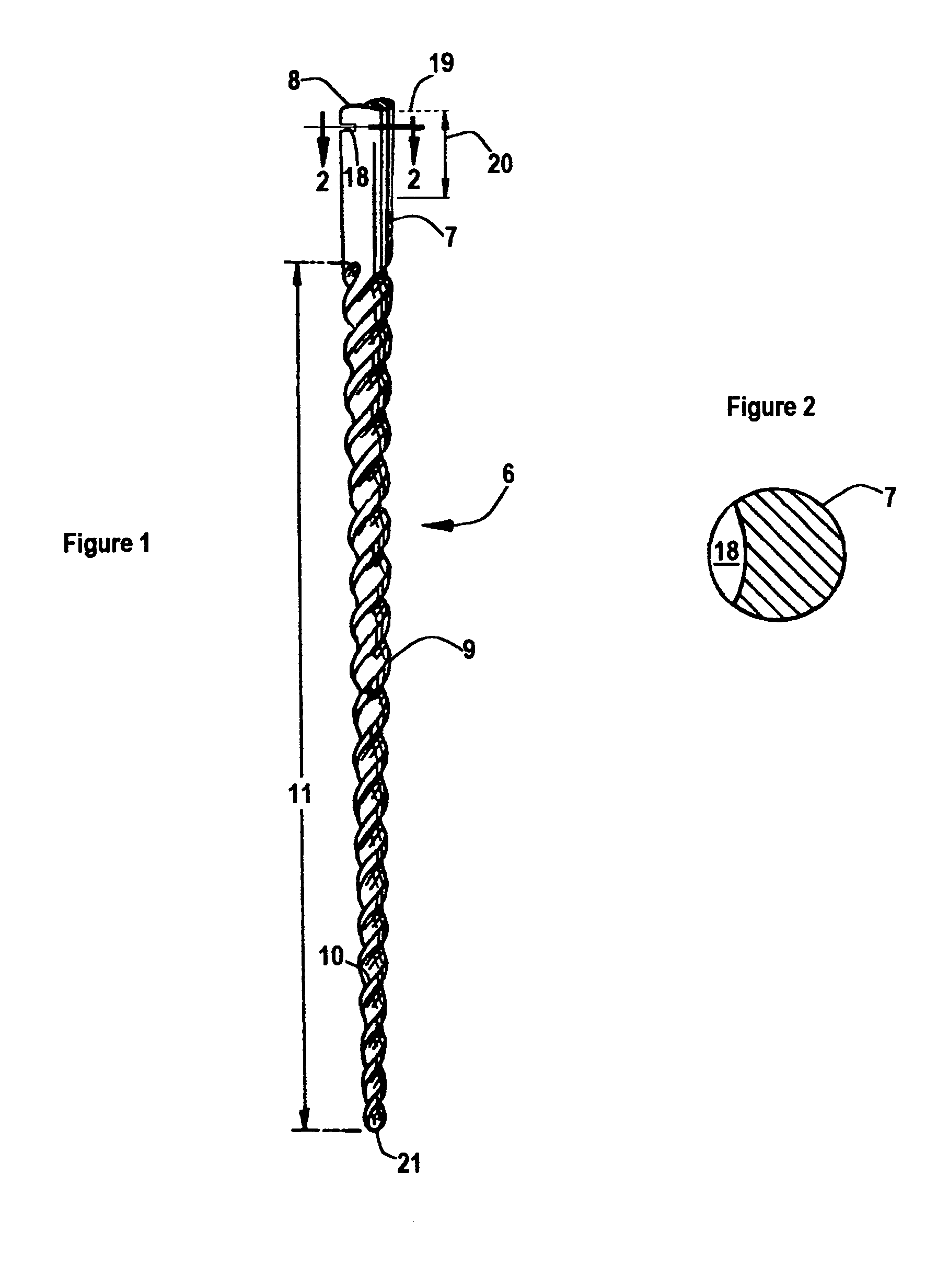 Rotary dental file having a safe breakage point