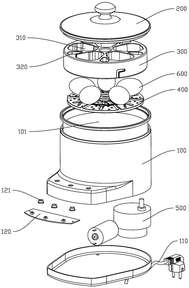 Egg boiler with automatic shelling function