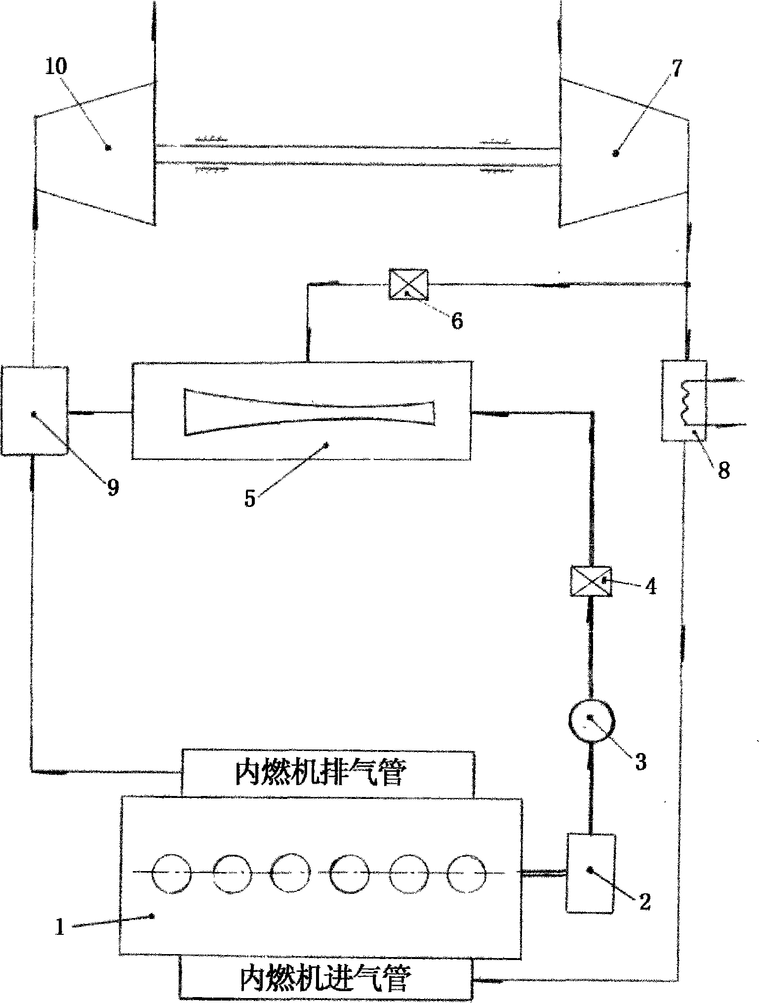 Ejection air-supplying turbosupercharger