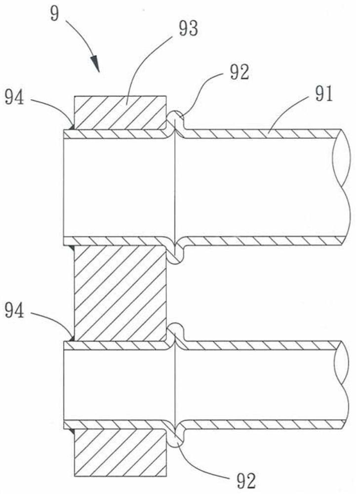 Double-pipe processing method and double-pipe processing machine