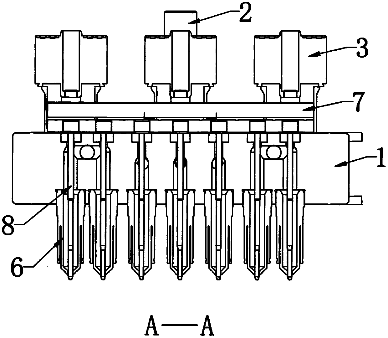 Die for preparation of lead-acid battery holder