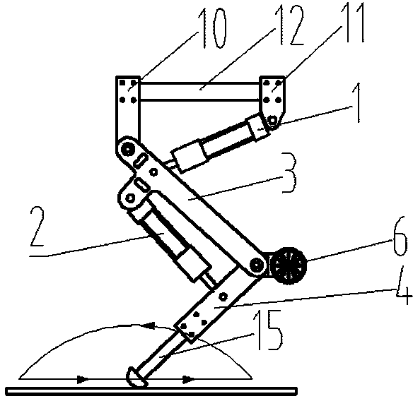 Leg and wheel hybrid type hydraulic mechanical leg