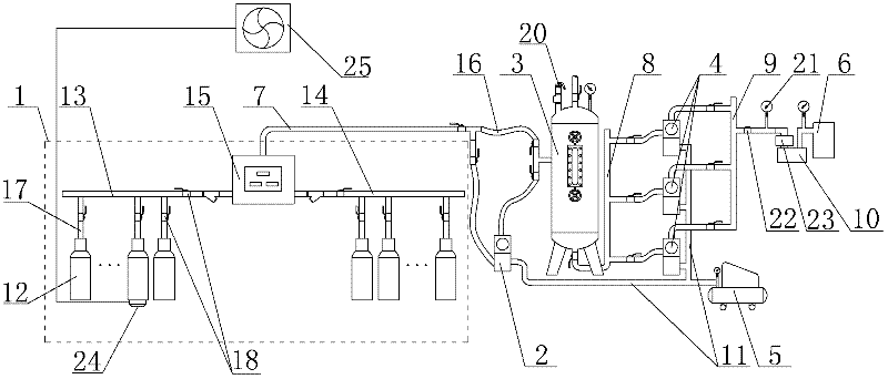 Butane-pushing method and system in pearl wool production