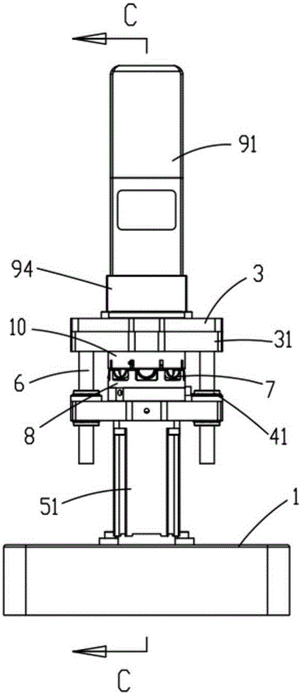 Numerical-control detection device for bearing-keeping-device rivet separating force