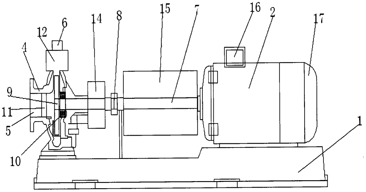 End suction pump with silencing effect