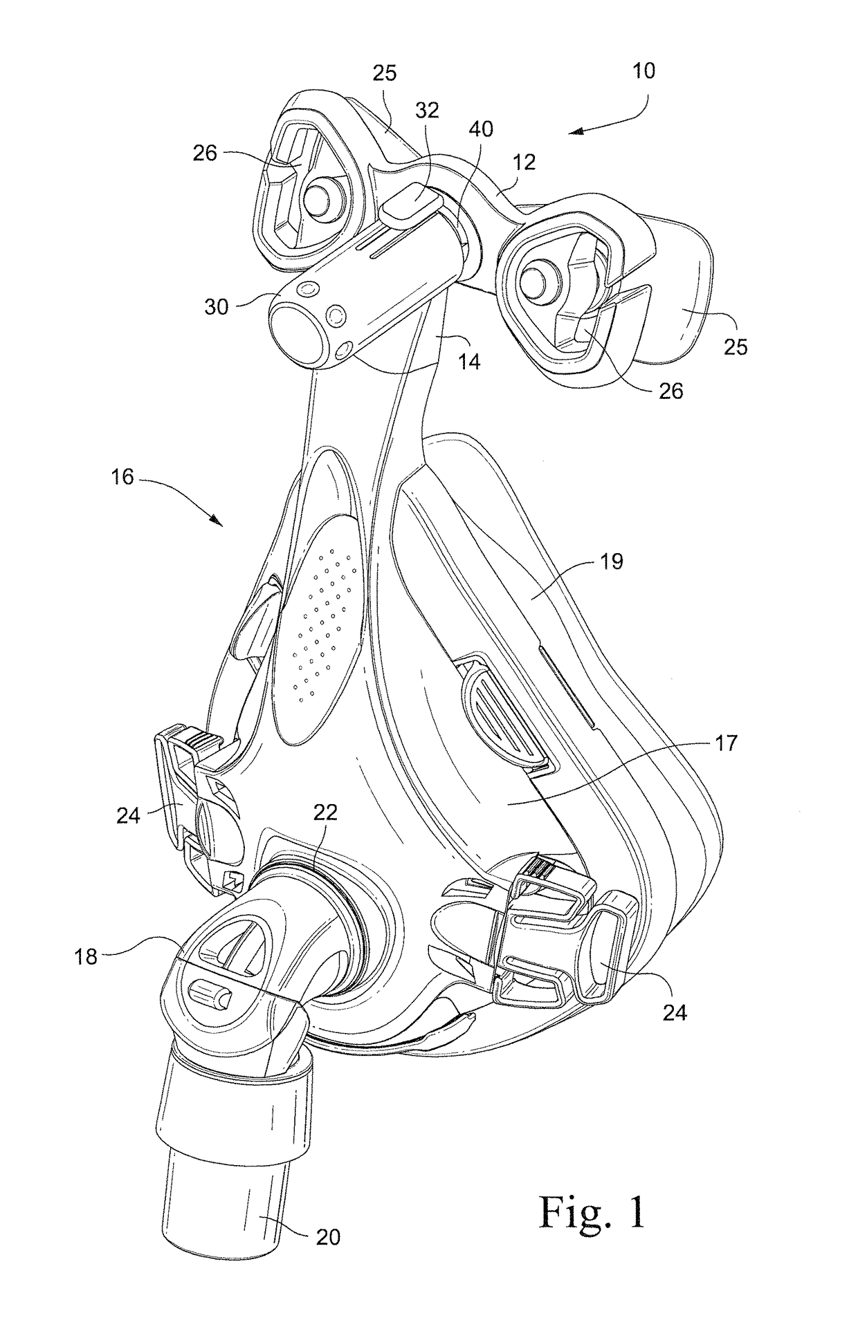 Auto-adjusting mask stabilizer