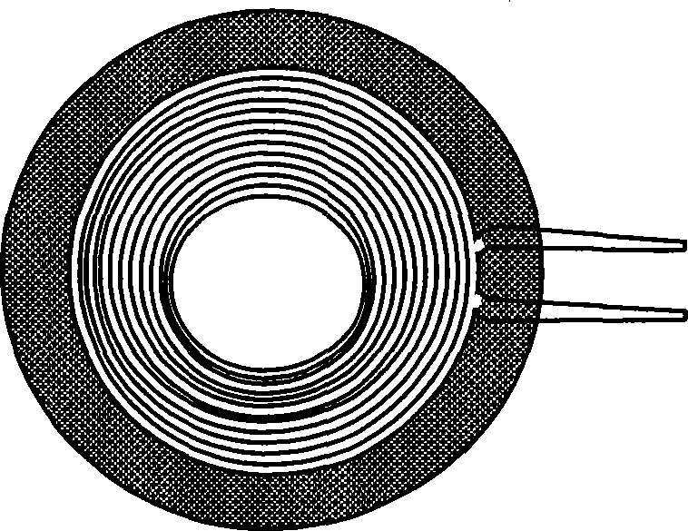 Transmitting coil structure with high-quality factor and winding method thereof