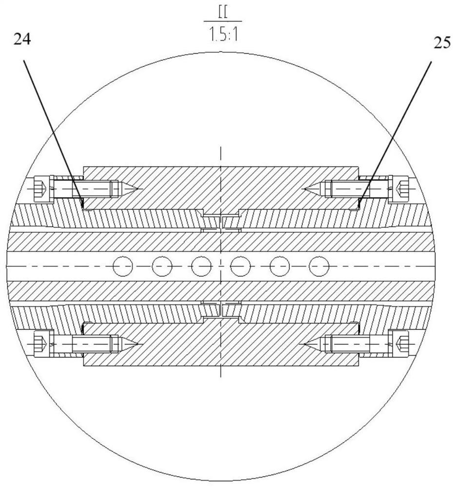 A balance force-measuring device for the test of transverse jet flow effect with high-pressure seal