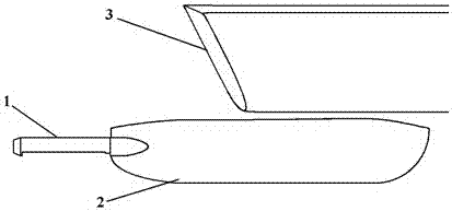 Smoke guiding device of aircraft gun nacelle