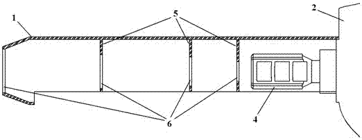 Smoke guiding device of aircraft gun nacelle